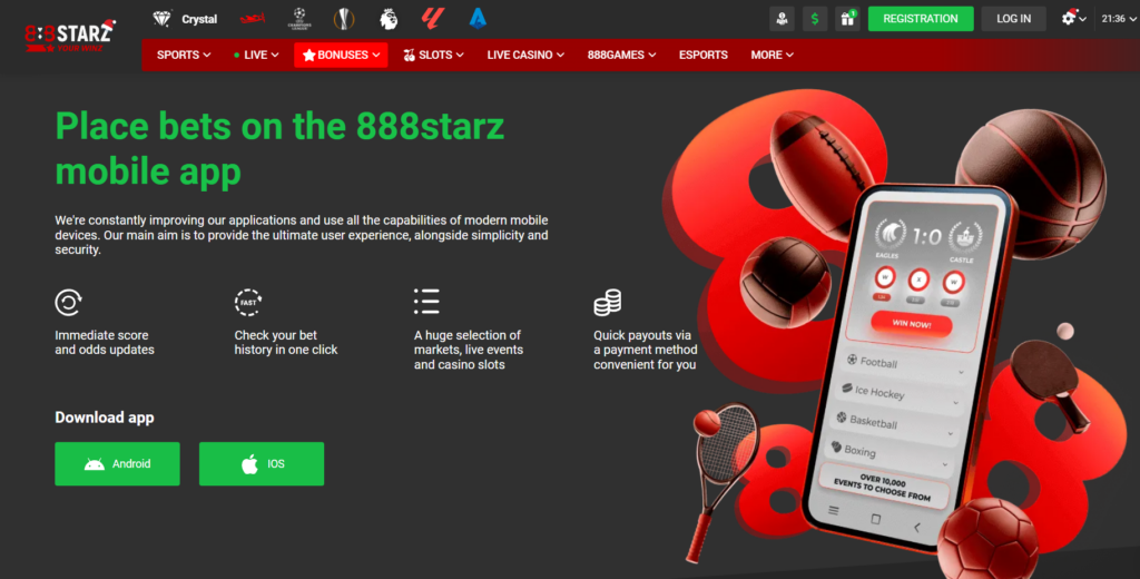 Benefits of the solution to download 888starz app